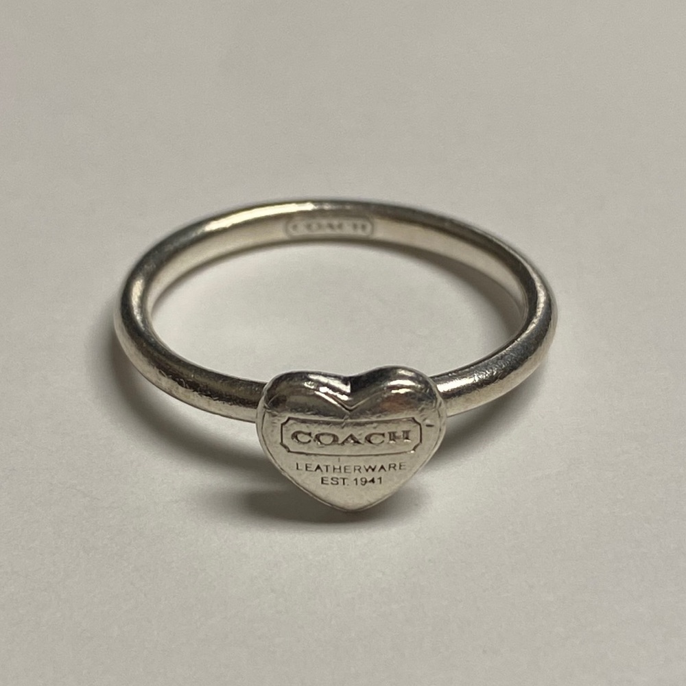 Coach Silver Ring Size 6